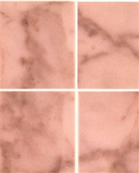 Pink No Wax Marble 1" square vinyl flooring sheets